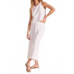NEW BOBI cropped straight leg pants in cream
